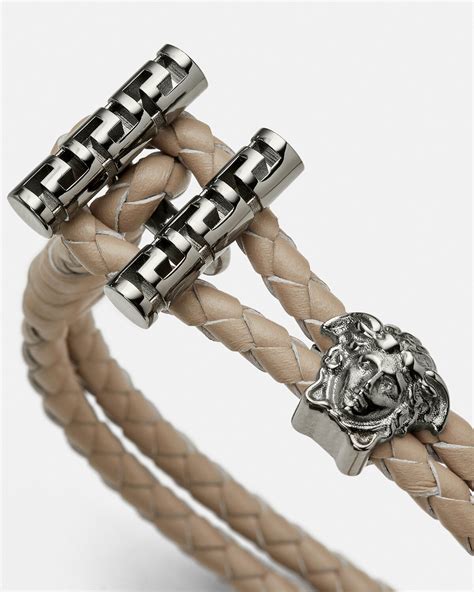 all love is love leather bracelet versace|versace medusa leather bracelet.